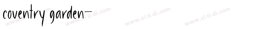 coventry garden字体转换